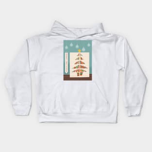 Merry Christmas Bookshelf Tree Kids Hoodie